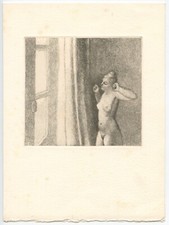 LELIEVRE PHILIPPE GRAVURE ORIGINALE 1975 ETCHING CARTE DE VOEUX SAGOT LE GARREC