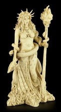 Hécate Figurine - Grecque Déesse de La Magie Coloris Crème - Wicca Autel Statue