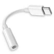 Cable Adaptateur USB C Male vers Casque Jack 3,5mm Femelle M/F Son Stereo Blanc