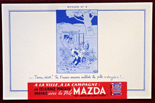 BUVARD - PILE MAZDA - GROSSE DAME TACOT VOITURE N°8 -  ILLUSTRATEUR DUBOUT -