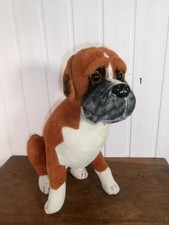 Grande Peluche chien Boxer marron blanc assis PURINA PRO PLAN  37 cm