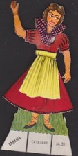 FIGURINE CARTON PUBLICITAIRE CHOCOLAT BANANIA - CATALANE-HABIT FOLKLORIQUE M.31