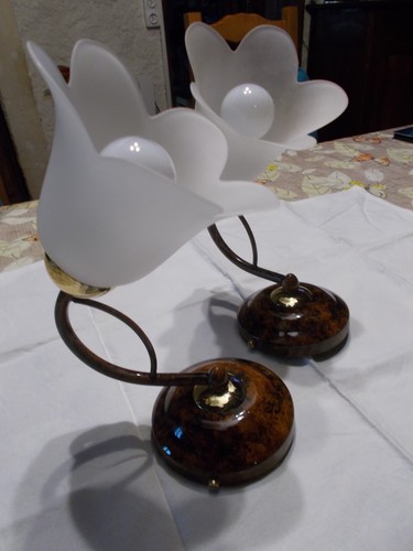 Appliques bakelite verre - bakelite,