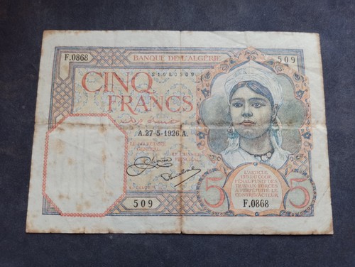 Algérie francs 1926 ref - algérie,
