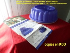 MOULE A CHARLOTTE-COURONNE  articl (sans emballage)  TUPPERWARE  UNE AFFAIRE !!