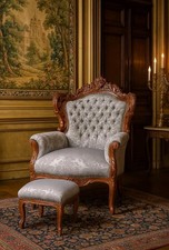 GRAND FAUTEUIL AVEC TABOURET