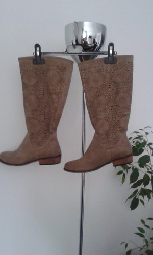 Bottes cavalières cuir neuves - cuir,