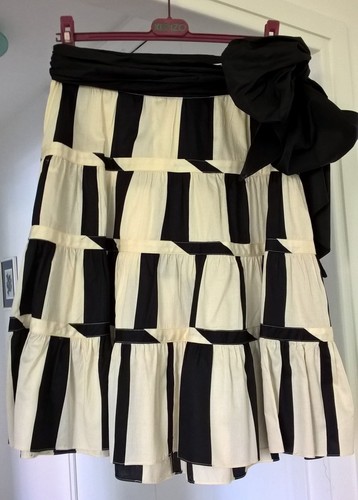 Jupe zara noir blanc taille - noir,