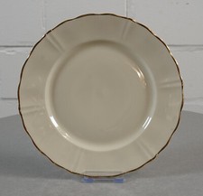 Fürstenberg Brunsviga assiette à menu bordure dorée ivoire art déco