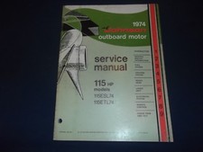 Omc Johnson 1974 115 HP Hors-Bord Moteur Service Atelier Réparation Manuel Livre