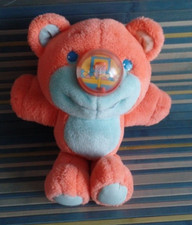 S23 / peluche ours orange bleu nez ballon basket NOSY BEAR HASBRO vintage