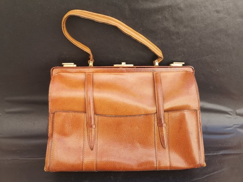 Lancel sac vintage cuir - , fauve