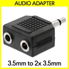 3.5mm Mono to 2x 3.5mm Stereo