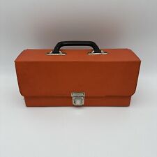 Valisette vintage orange Boite de Rangement Cassettes Audio ou autre