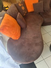 canapé d'angle marron , état correct , prix neuf environ 1000€, très confortable