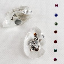 DLM*26952 Calamita Magnete in Cristallo con Chiave di Violino Sol Nota Musicale 