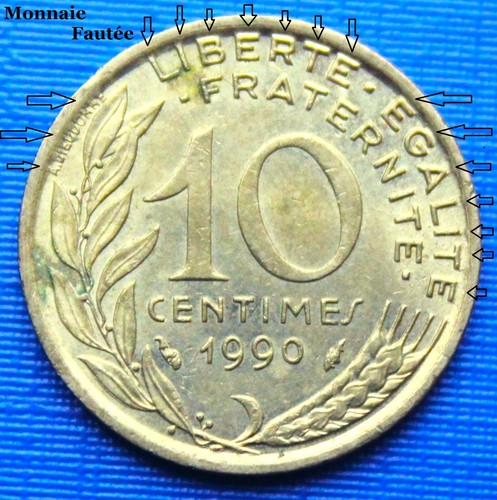 Fautée centimes marianne - fautée, :