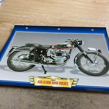 BSA 650 A10RR Road Rocket 1957 fiche carte moto passion collection Atlas
