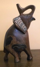 Sculpture - Éléphant en bois