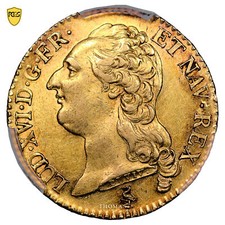 Monnaie France - Louis XVI - Louis d'or à la tête nue - 1785 A - PCGS AU 55