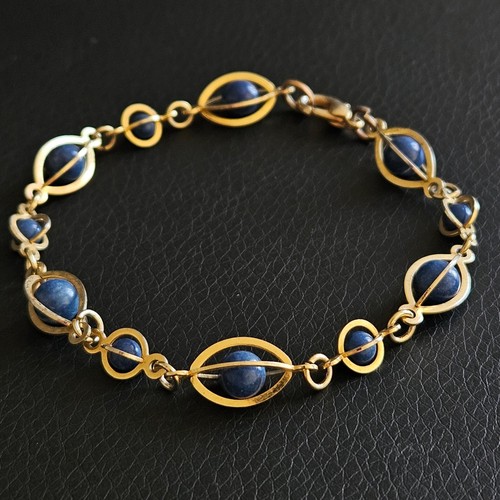Bracelet billes lapis lazuli