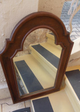 Miroir mural ancien, cadre bois massif