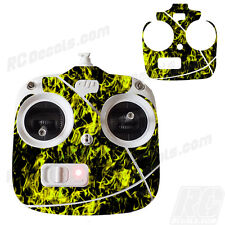 DJI Phantom 2 Drone Wrap RC Quadcopter Decal Custom Skin Controller Yellow Flame