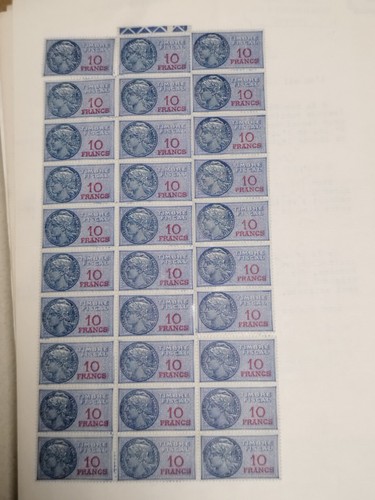 Timbre fiscaux francs - 30,