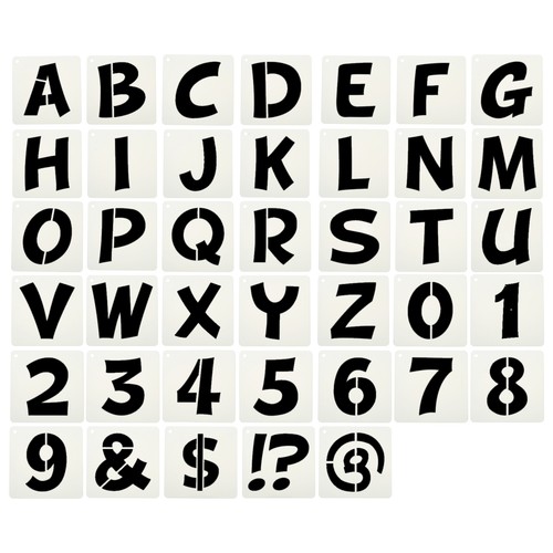 Pochoirs pour lettres - , 4"