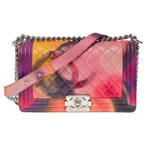 Sac CHANEL Boy en Cuir Rose -