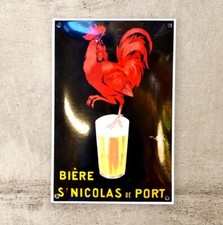 Plaque émaillée BIERE SAINT NICOLAS enamel sign emailschild