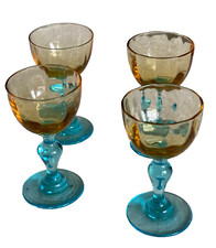Lot de 4 VERRES à Liqueur George SAND Portieux ou Legras