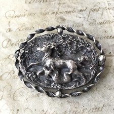 Broche Bronze Argenté fin