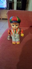Jouet ancien tôle AUTOMATE clown par JOUSTRA de 1955