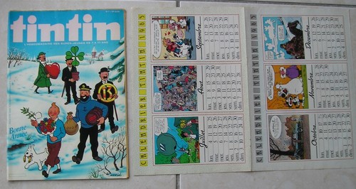 Tintin kuifje calendrier - tintin,