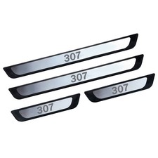 Plaque éraflure de seuil de porte pour Peugeot 307 2001-2008 protection inox ...