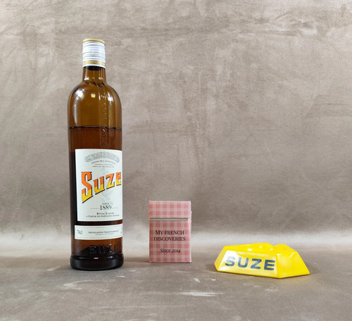 Cendrier suze jaune verre - cendrier,