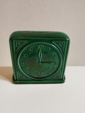 ANCIENNE TIRELIRE À CASSER SAINT CLÉMENT LE RÉVEIL MATIN VERT No 8734