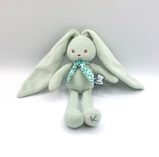 Peluche doudou Lapin Vert KALOO Pantin Lapinoo Foulard Feuilles lune 25 à 45 cm