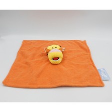 Doudou plat éponge orange