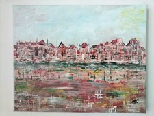 Tableau abstrait acrylique sur