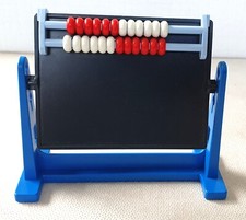 TABLEAU ECOLE BLEU ARDOISE AVEC BOULIER PLAYMOBIL