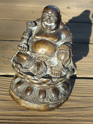 Statuette bouddha rieur bronze - bouddha,