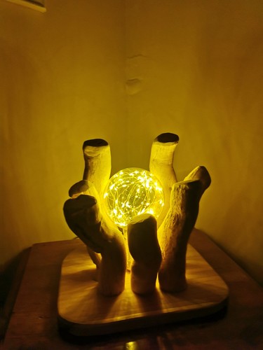 Lampe bois flotté - en,