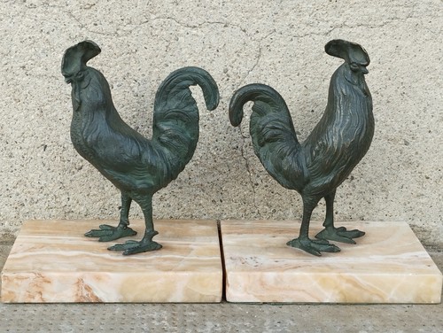 Serre livres coq bronze - serre,