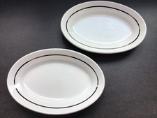 Lot de 2 raviers Sarreguemines liseré argenté