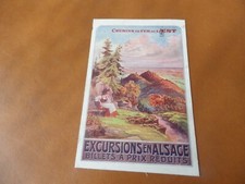 GARE TRAIN  AFFICHE CHEMIN DE FER DE L EST  ALSACE