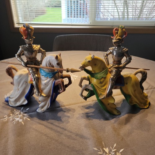 Vintage ceramic jousting - vintage,