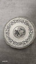 Assiette ancienne faïence Clairefontaine "Tu vas crotter les enfants" XIXe...