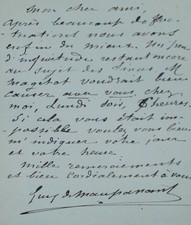 Guy de MAUPASSANT - Lettre